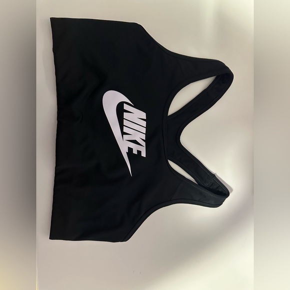 Nike - Women's Black Sports Bra (White Nike Logo) - Picture 4 of 5